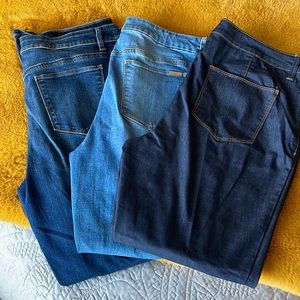 Lots of three pairs of Chicos size 2 jeans.